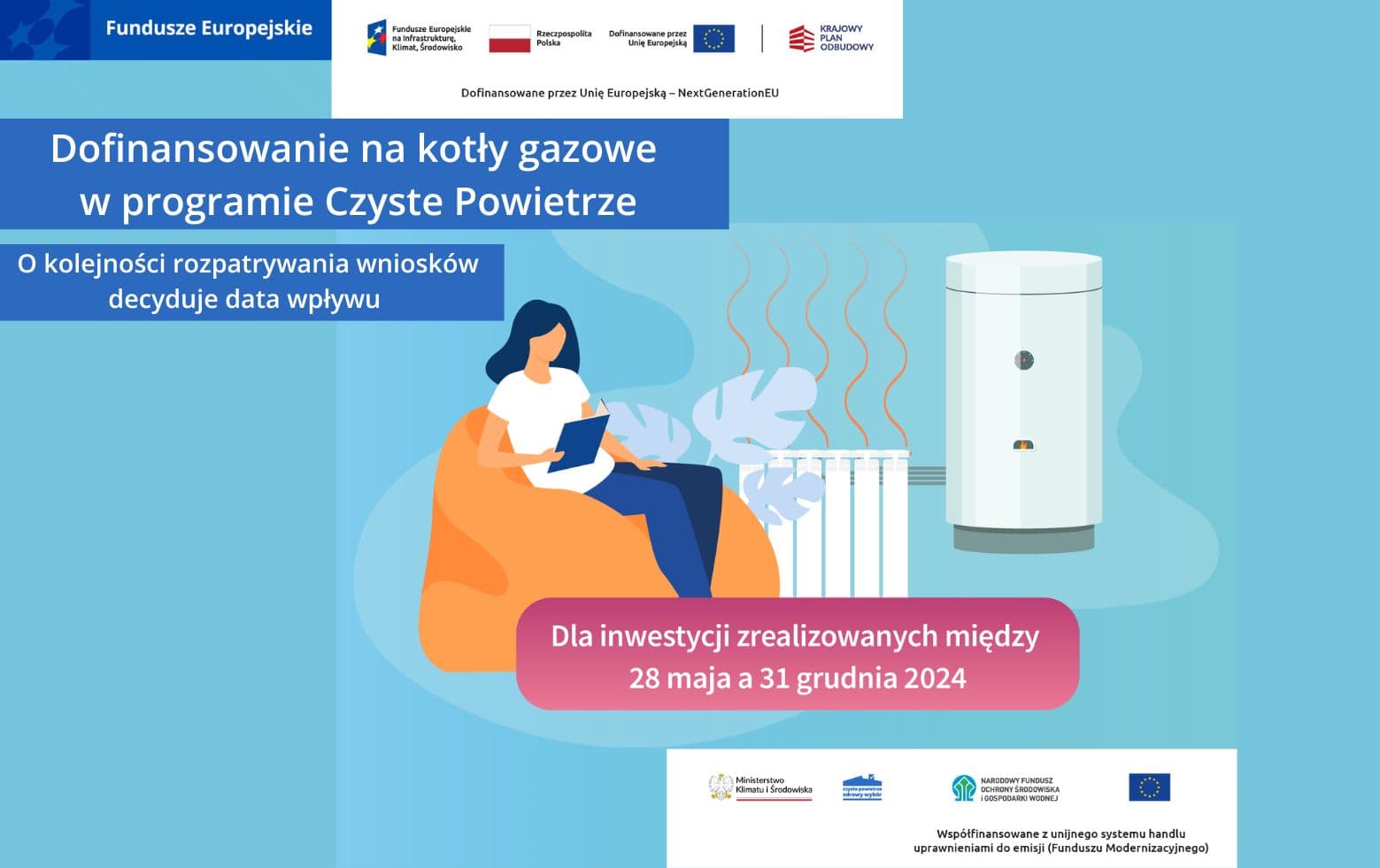 Ważna data wpływu. Ruszył nabór na dotacje do kotłów gazowych w programie Czyste Powietrze