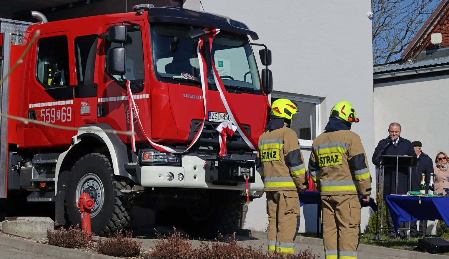 OSP Zajączkówko z nowym wozem ratowniczo-gaśniczym